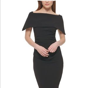 Black Vince Camuto off the shoulder sheath cocktail dress.  Size 16W